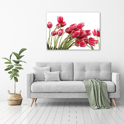Foto canvas Rode tulpen