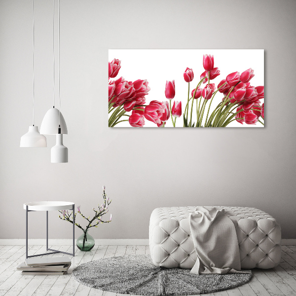 Foto canvas Rode tulpen