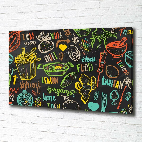 Foto op canvas Thais eten