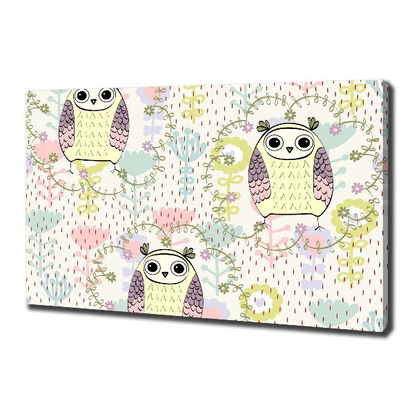 Foto canvas Uilen