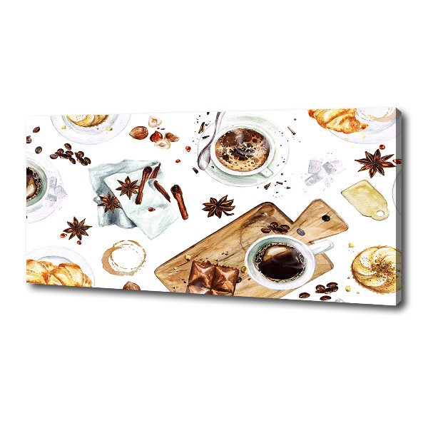 Canvas foto Ochtendkoffie