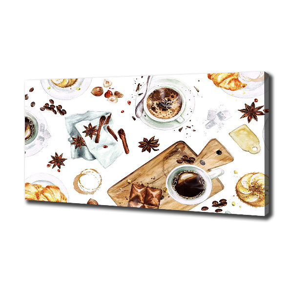 Canvas foto Ochtendkoffie