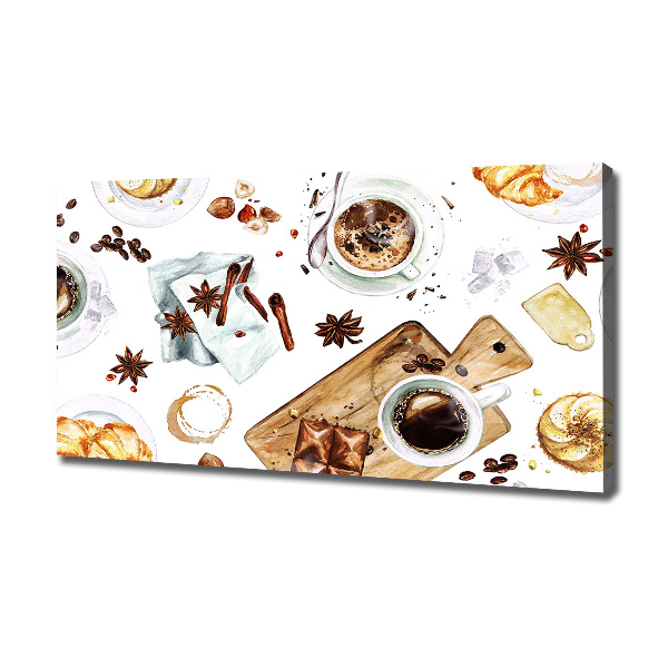 Canvas foto Ochtendkoffie