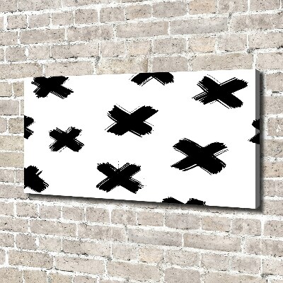 Canvas foto Zwart-witte vlekken