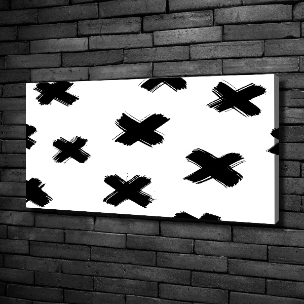 Canvas foto Zwart-witte vlekken