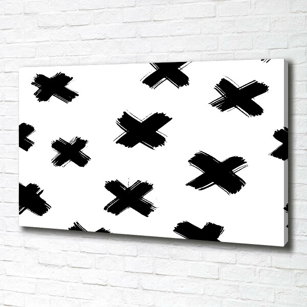 Canvas foto Zwart-witte vlekken