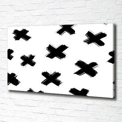 Canvas foto Zwart-witte vlekken