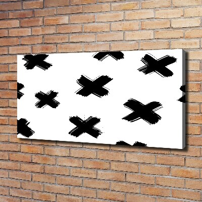 Canvas foto Zwart-witte vlekken