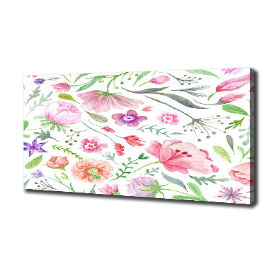 Schilderij op canvas Bloemenpatroon