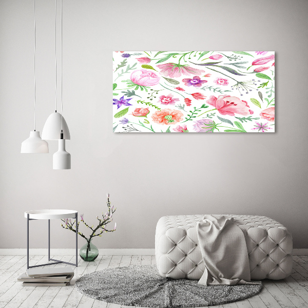 Schilderij op canvas Bloemenpatroon