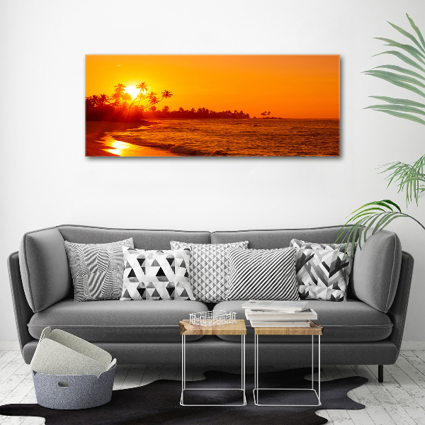 Schilderij op canvas Zonsondergangstrand