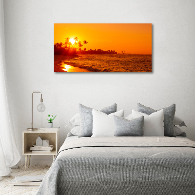 Schilderij op canvas Zonsondergangstrand