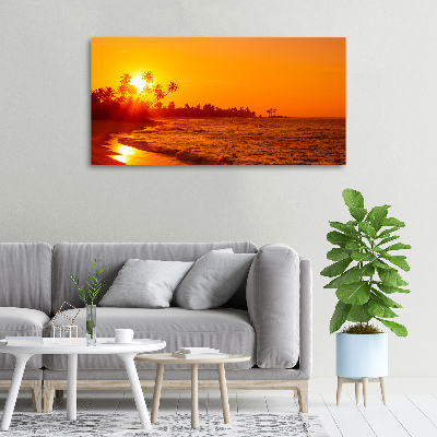 Schilderij op canvas Zonsondergangstrand