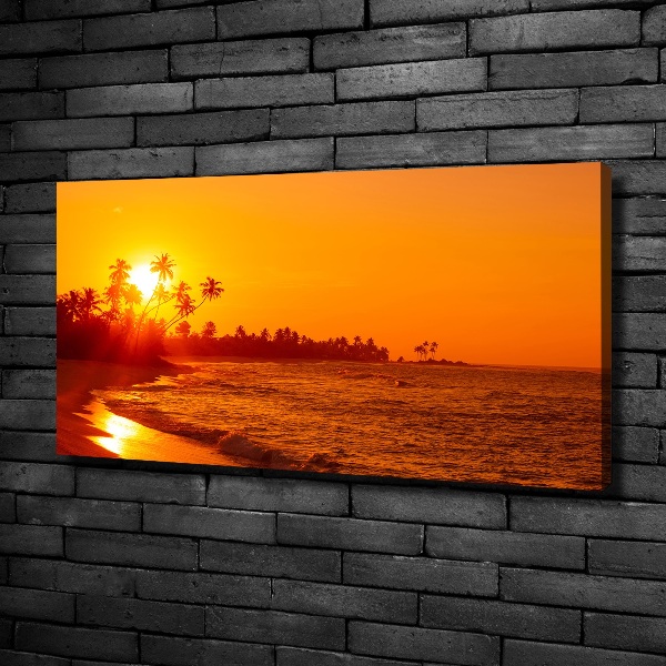 Schilderij op canvas Zonsondergangstrand