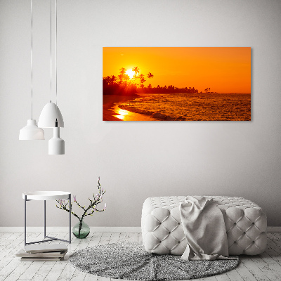 Schilderij op canvas Zonsondergangstrand