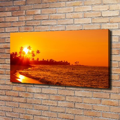 Schilderij op canvas Zonsondergangstrand
