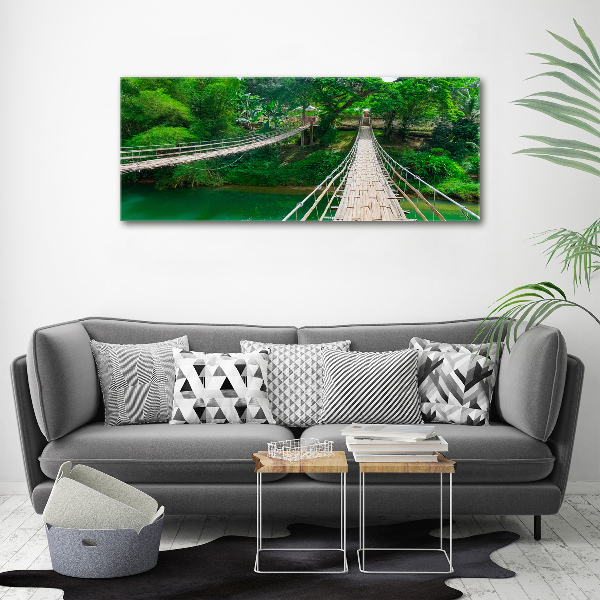 Foto canvas Brug over de rivier