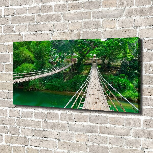 Foto canvas Brug over de rivier