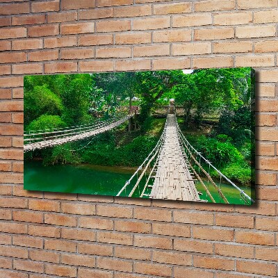 Foto canvas Brug over de rivier
