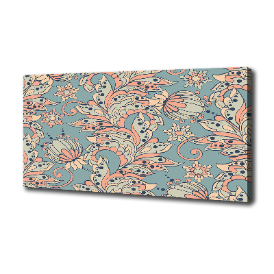 Canvas foto Etnische bloemen