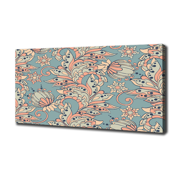 Canvas foto Etnische bloemen