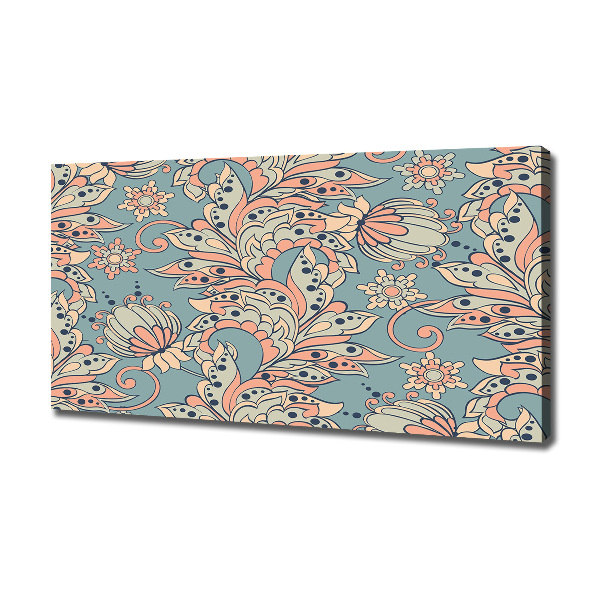 Canvas foto Etnische bloemen