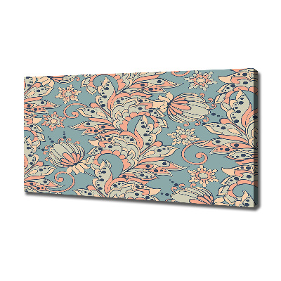 Canvas foto Etnische bloemen