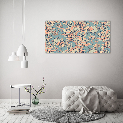 Canvas foto Etnische bloemen