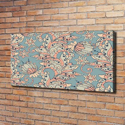 Canvas foto Etnische bloemen