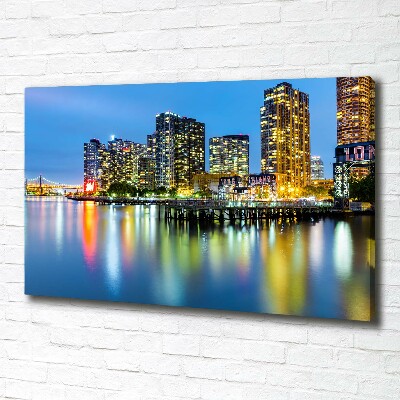 Foto canvas New York 's nachts