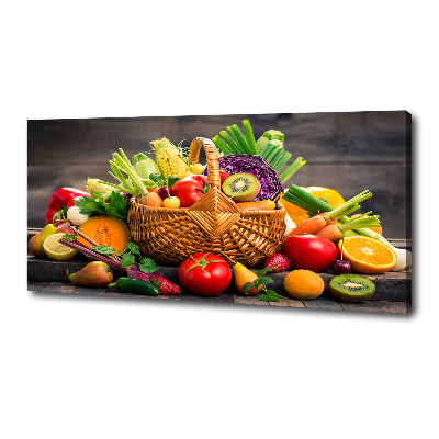 Foto canvas Fruit- en groentemand