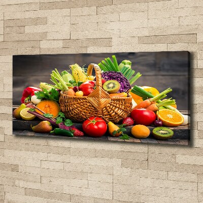Foto canvas Fruit- en groentemand