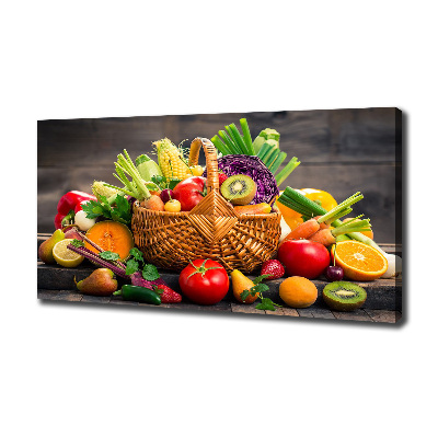 Foto canvas Fruit- en groentemand