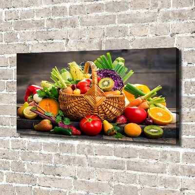 Foto canvas Fruit- en groentemand