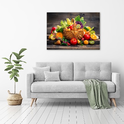 Foto canvas Fruit- en groentemand