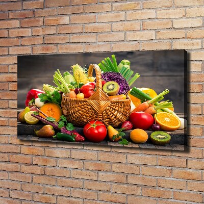 Foto canvas Fruit- en groentemand