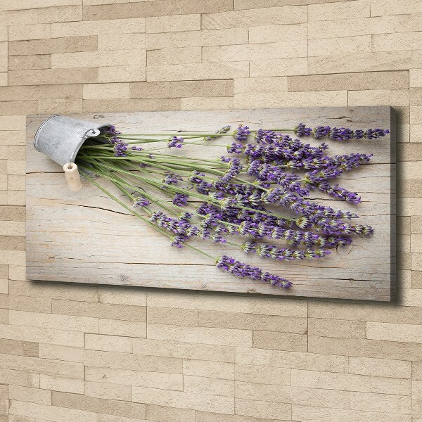 Canvas schilderij Lavendel in een pot