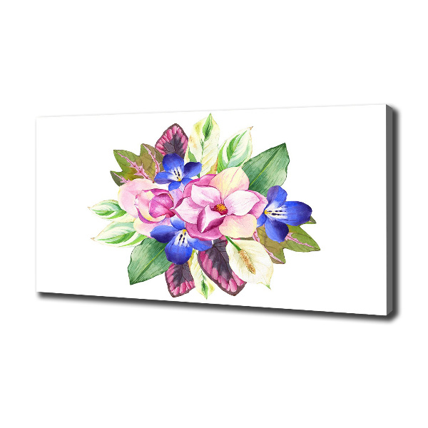 Foto op canvas Een boeket bloemen