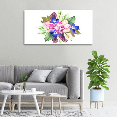 Foto op canvas Een boeket bloemen