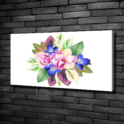 Foto op canvas Een boeket bloemen