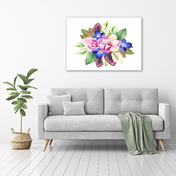 Foto op canvas Een boeket bloemen