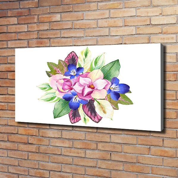 Foto op canvas Een boeket bloemen