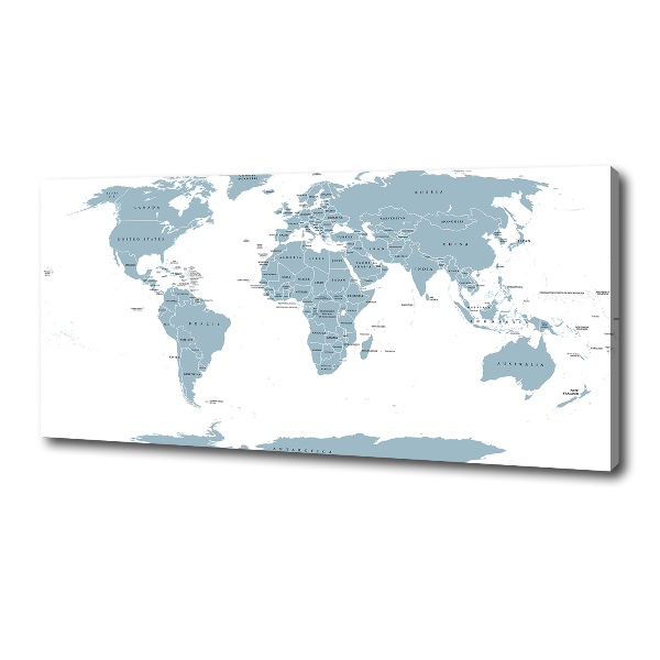 Schilderij op canvas Politieke kaart