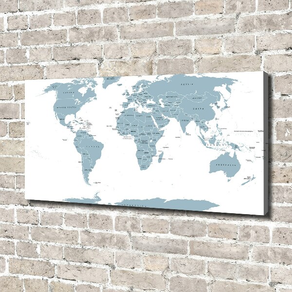 Schilderij op canvas Politieke kaart