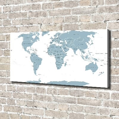 Schilderij op canvas Politieke kaart