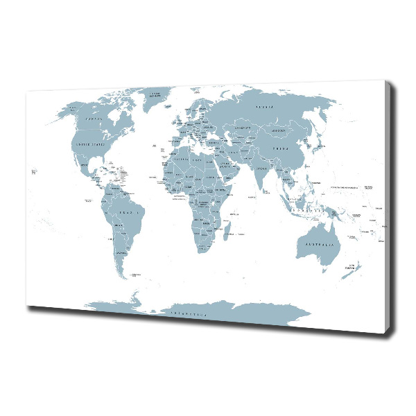 Schilderij op canvas Politieke kaart