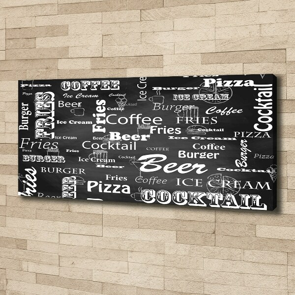 Foto canvas Restaurantmenu