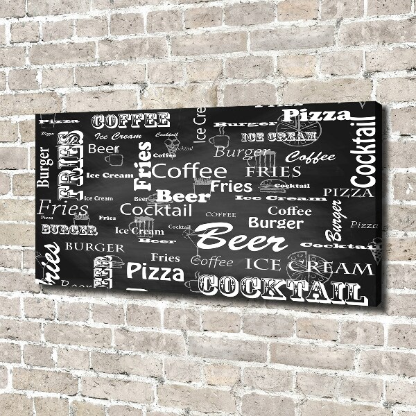 Foto canvas Restaurantmenu