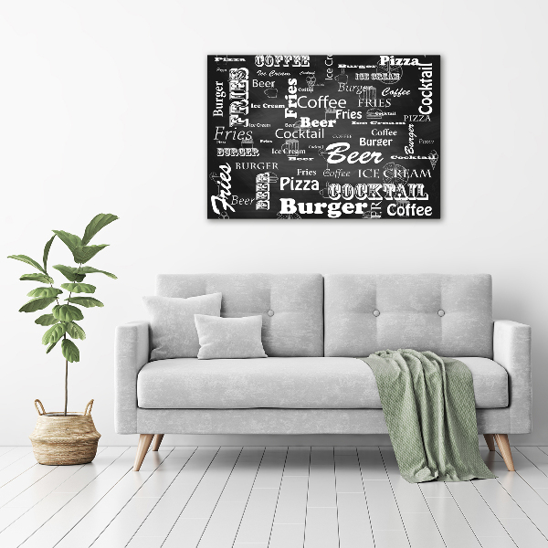 Foto canvas Restaurantmenu