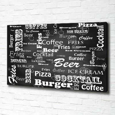 Foto canvas Restaurantmenu